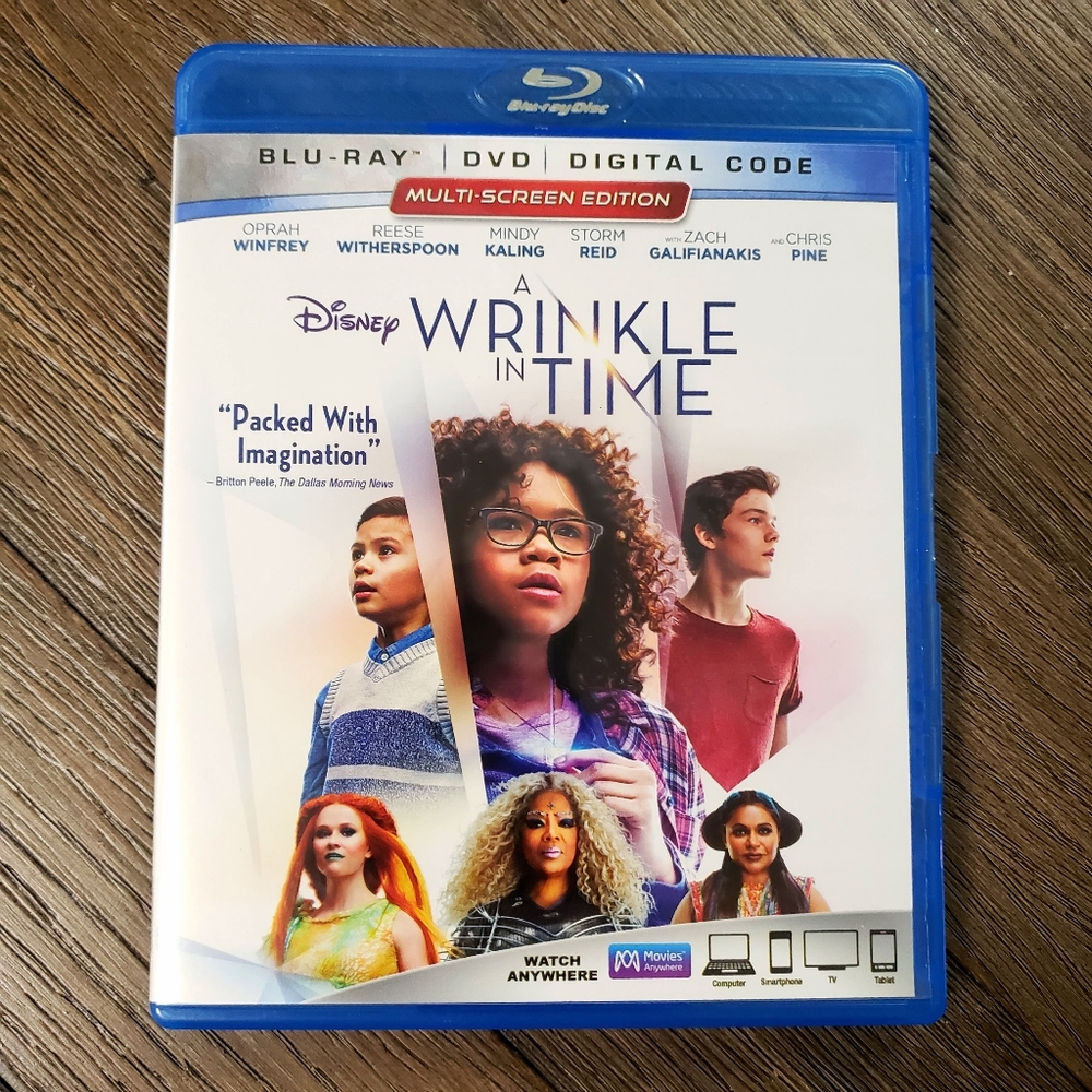 Disney A Wrinkle in Time Blue Ray DVD set kids movie family